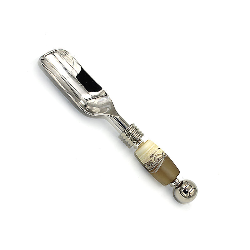 Stainless steel and handcrafted glass bead scoop