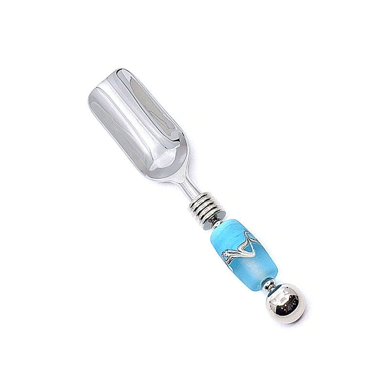 Stainless steel and handcrafted glass bead scoop