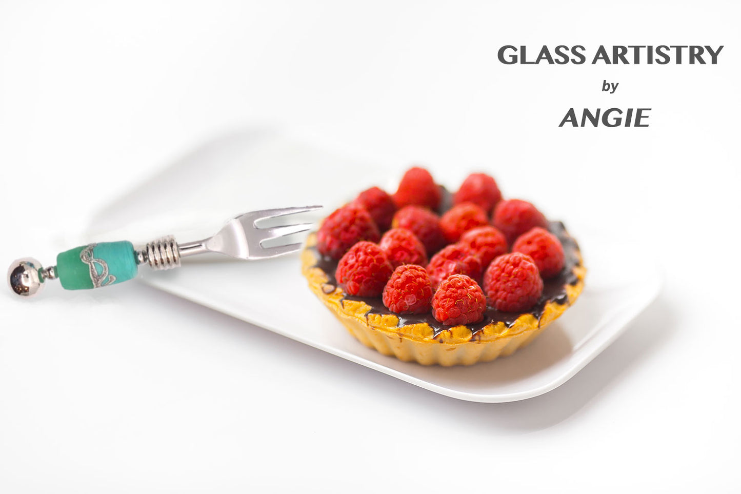 Handcrafted Glass Bead Appetizer Fork