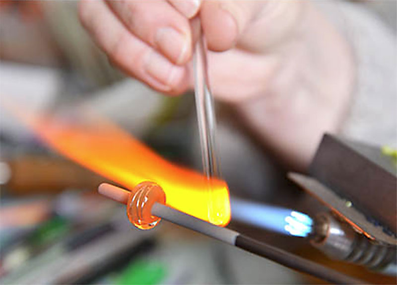 Handcrafted Glass Bead Long Ice Tea or Cocktail Spoon