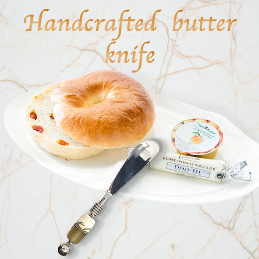 Handmade Glass Beaded Appetizer or Butter Knife