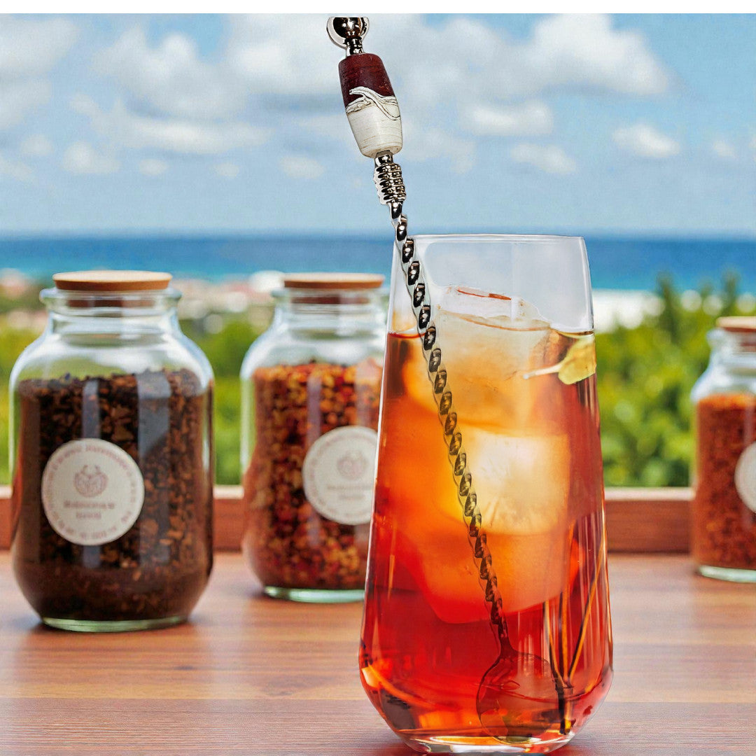 Elegant Glass Beaded Herbal Tea Spoon