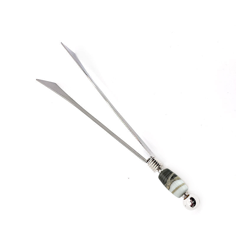 Handcrafted Glass Bead Serving Tongs