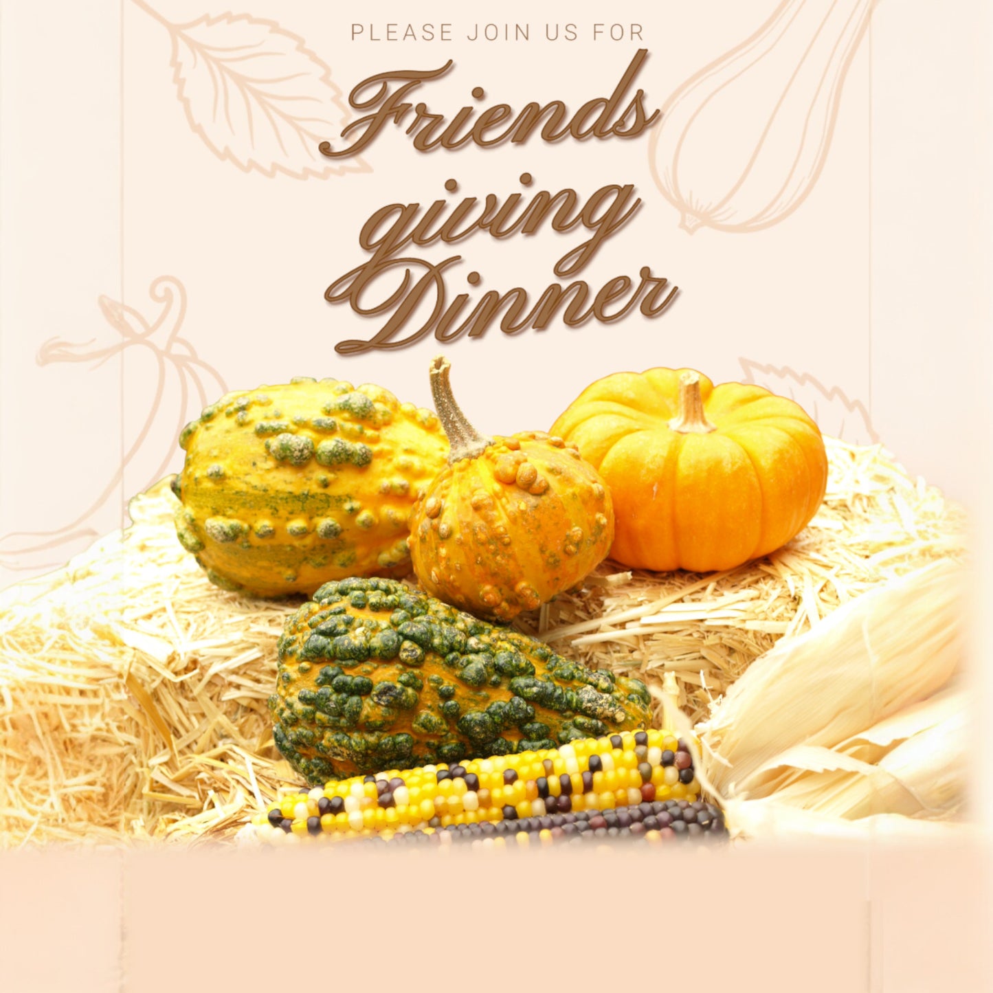 Downloadable and Printable Friendsgiving Invitation