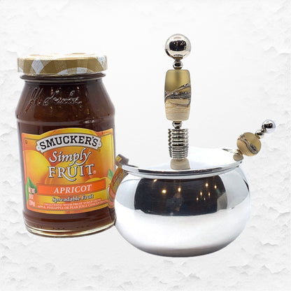 Handcrafted brown beaded sugar Bowl