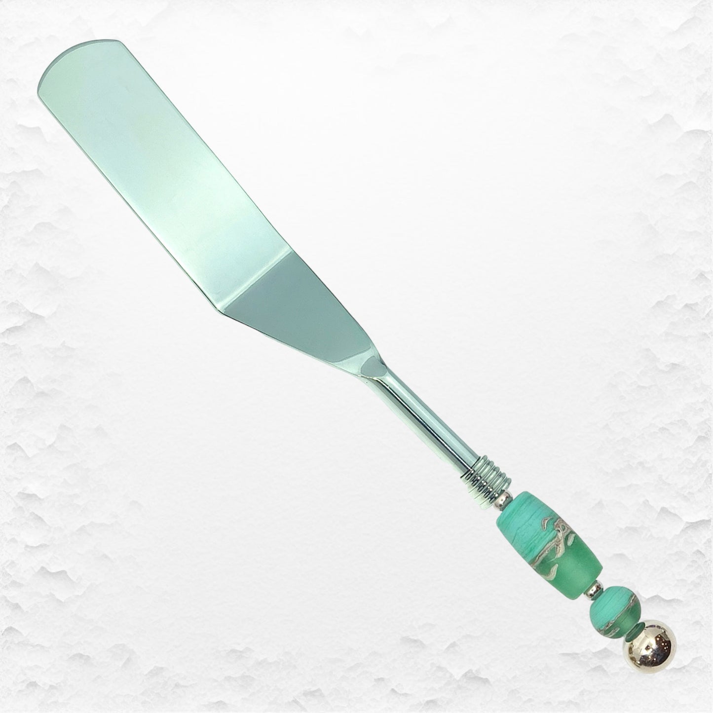 Handmade Glass Bead Quiche or Pastry Server