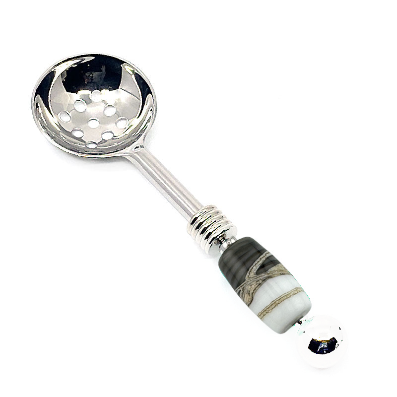 Handmade Glass Bead Olive Spoon