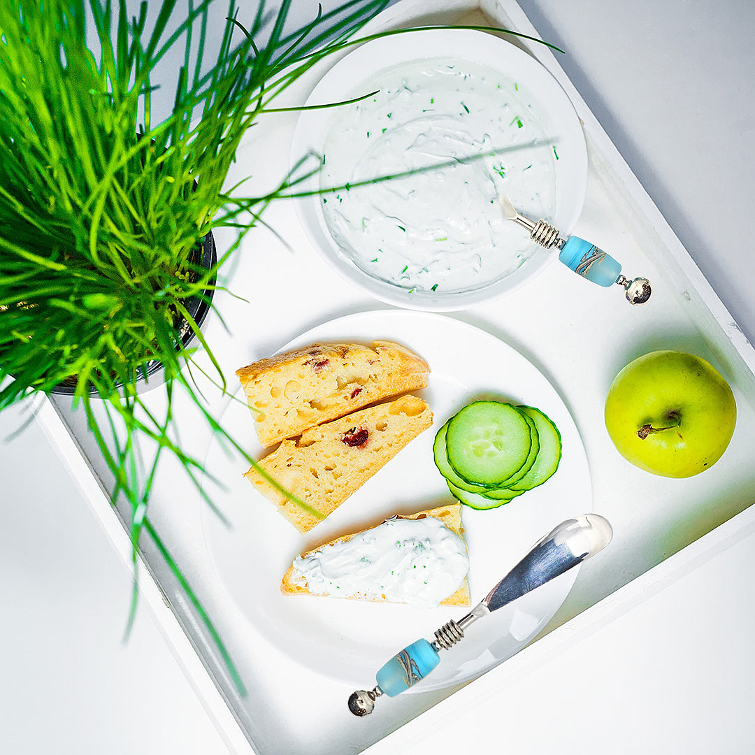 Handcrafted Glass Bead Appetizer Spoon